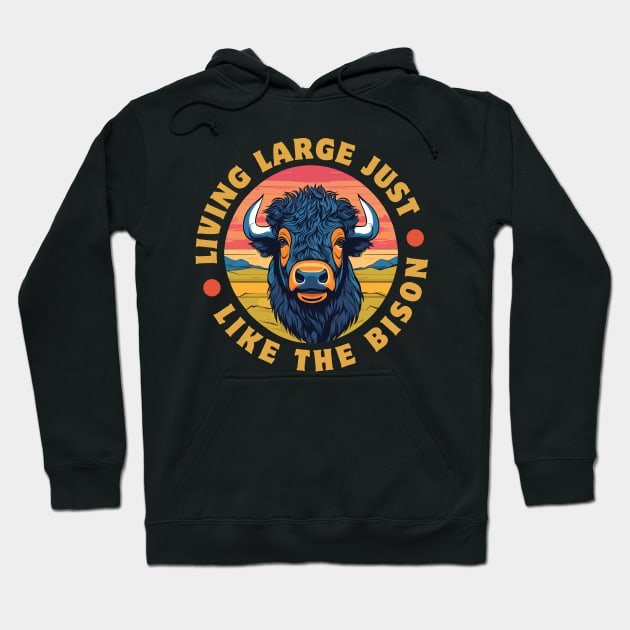 Bison Style Hoodie by Pearsville